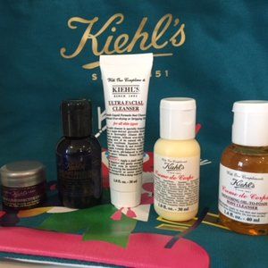 Kiehls tote bag and travel items